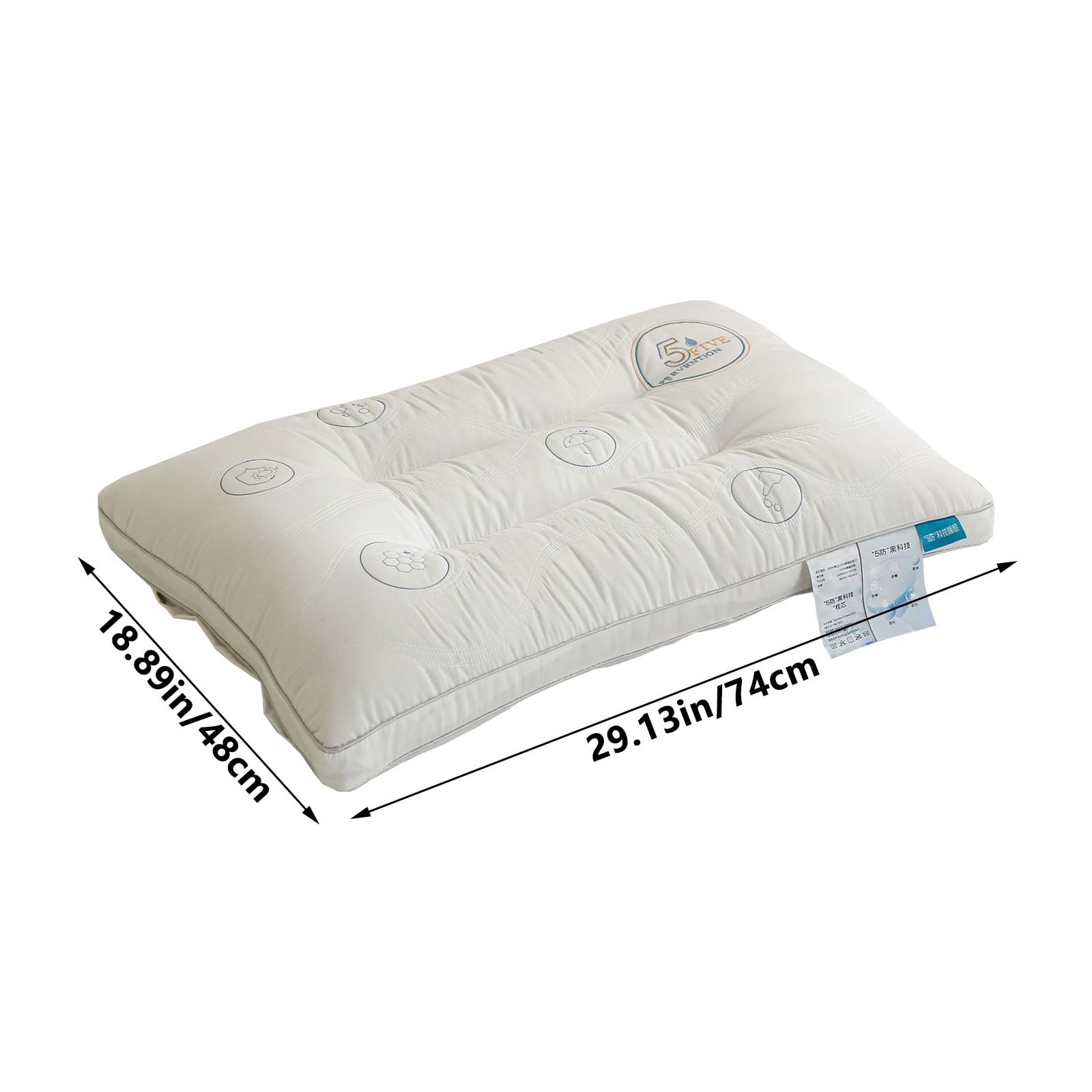 Qiopertar Ergonomic Cervical Pillow, Memory Foam Neck Support Pillow for Pain Relief, Enhanced Contoured Pillow for Side Back Stomach Sleepers Adults Office Home