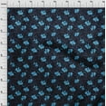 thumbnail image 4 of oneOone Viscose Chiffon Blue Fabric Floral Retro Sewing Fabric By The Yard Printed Diy Clothing Sewing Supplies 42 Inch Wide, 4 of 5