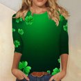 thumbnail image 4 of JYnXIANTI St Patricks Day Shirt Women Casual Round Neck 3/4 Sleeve Tops Comfy T Shirt Cute Graphic Tee for Saint Patricks Day, 4 of 6