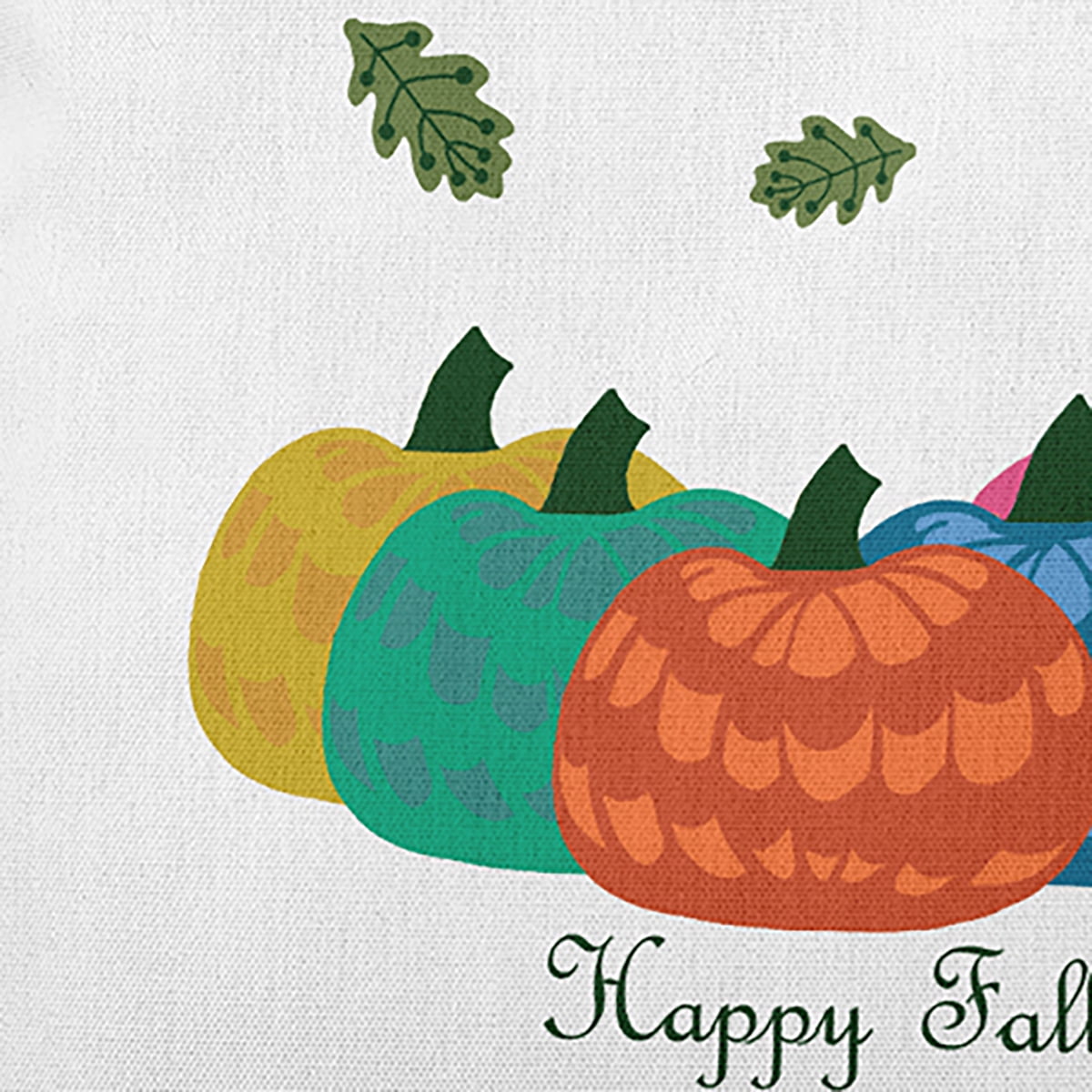 26" x 26" Simply Daisy Happy Fall Pumpkins Polyester Accent Pillow, Harvest Orange Qty 1