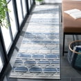 thumbnail image 3 of SAFAVIEH Cabana Burke Geometric Indoor/Outdoor Runner Rug, Blue/Grey, 2'2" x 5', 3 of 13