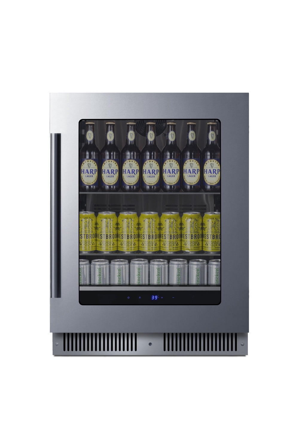Summit Sdhg2443 24" Wide 80 Can Capacity Beverage Cooler - Glass