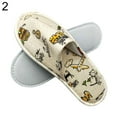 thumbnail image 2 of Ludlz Disposable Slippers Non-Slip Fleece Cloth Closed Toe Spa Slippers for Hotel, Travel, Guest and Home Portable Disposable Tree Leaf Print Closed Toe Slippers Hotel Travel SPA Shoes, 2 of 7