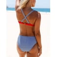 thumbnail image 5 of Ensembles de Bikinis Rehausseur pour Femmes 2 Pcs Maillots de Bain Patchwork, 5 of 5