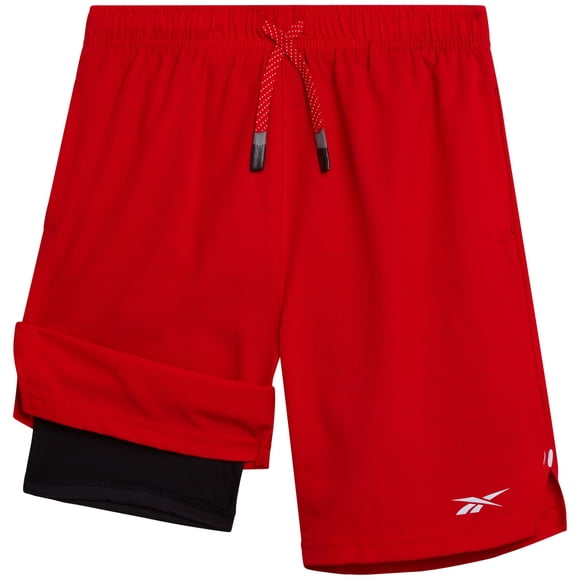 Shorts de básquet 2 en 1 para niño Reebok con compresión