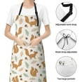 thumbnail image 6 of Picia Squirrel And Leaves Waterproof Apron for Unisex Adult - Adjustable Bib Apron with Pockets, Ideal for Cooking, Gardening, Painting, and Household Chores, 6 of 9