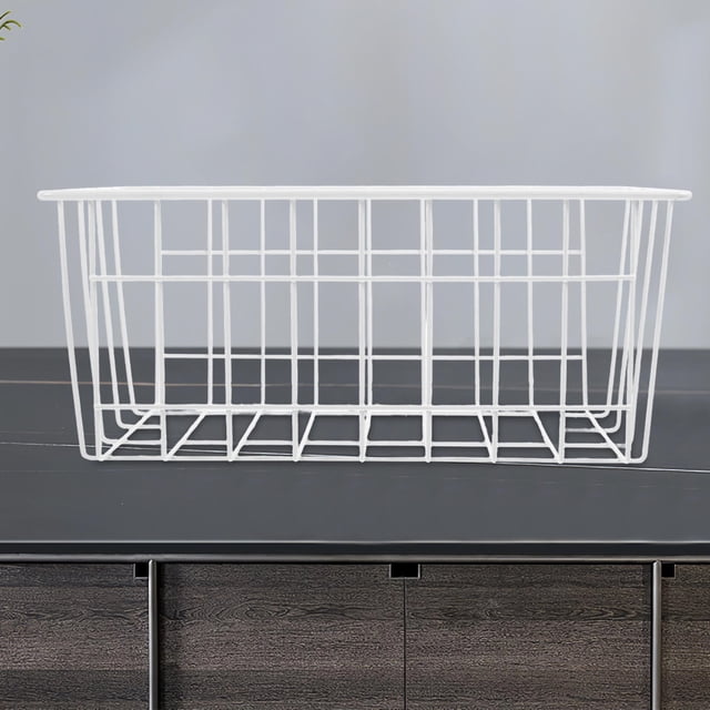 VERDANVERSE Wire Baskets for Freezer Wall-Mounted Freezer Storage Basket Iron Breathable Mesh Design Homeowners 1Set