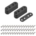 thumbnail image 1 of Uxcell 20 Pcs Placas de Soporte Rectas Planas, 55mm x 5mm Placa de Refuerzo de Hierro con Tornillos Placas de Soporte Rectas Planas Placas de Reparación Fijación Unión para Muebles de Madera, Negro, 1 of 6