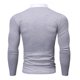 thumbnail image 4 of pstuiky camisas de manga larga para hombre, Camiseta de manga larga con cuello alto falso de color liso para hombre, con múltiples botones y preimpregnación salir tops xl, 4 of 5