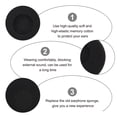 thumbnail image 4 of Almohadillas de repuesto para auriculares Troglfold H800 (4 unidades, negras), 4 of 8