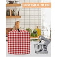 thumbnail image 4 of Red White Plaid Stand Mixer Dust Cover with Storage Pocket & Handles,Modern Farmhouse Buffalo Check Gingham Fits All Tilt Head & Bowl Lift Kitchen Appliance Cover Organizer Bag Accessories,6-8 Quart, 4 of 6