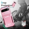thumbnail image 5 of KOMI Case for Pixel 8A Case, Google 8A Case with Tempered Glass Screen Protector and Slide Camera Cover, Non-Slip Heavy Duty Shockproof Phone Cover for Google Pixel 8A Pink Wine, 5 of 5