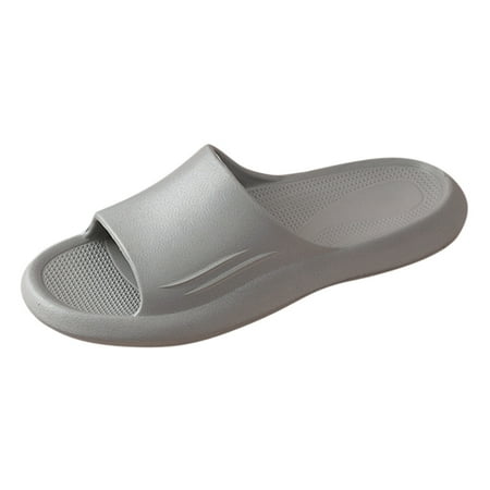 

Fsqjgq Mens House Slippers Size 10 Open Toe Fashion Spring and Summer Men Slippers Home Bathroom Non Slip Flat Slip On Open Toe Comfortable and Light Mens Quiet Slippers for Hardwood Floors Grey 41