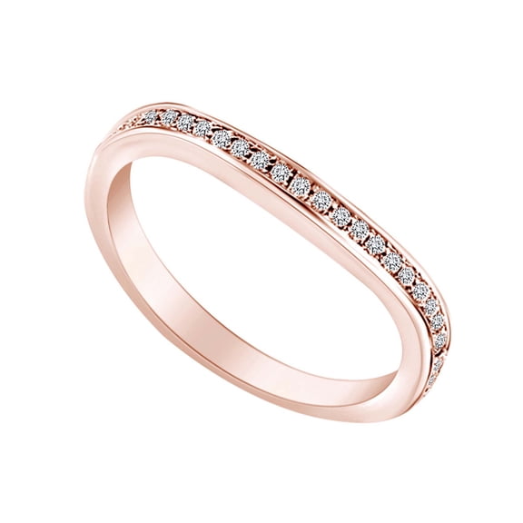 0.20 Carat Round Shape White Natural Diamond Treditional Wedding Ring 14K Solid Rose Gold Ring Size-6