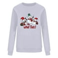 thumbnail image 5 of Aboser Oh,What fun! Merry Christmas Sweatshirt Women Y2k Shirts Trendy Xmas Snowman Print Pullover Comfort Long Sleeve Tops Loose Round Neck Sweatshirts, 5 of 5