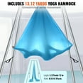 thumbnail image 4 of VEVOR Marco de yoga aereo y hamaca de yoga, soporte de columpio de yoga profesional de 9,67 pies de altura, viene con hamaca aerea de 13,1 yardas, capacidad de carga máxima de 551,15 libras, azul, 4 of 9