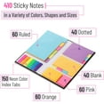 thumbnail image 4 of Mr. Pen - Sticky Notes Set, Tabs, 410 Pack, Paper, Book, Index, 4 of 9