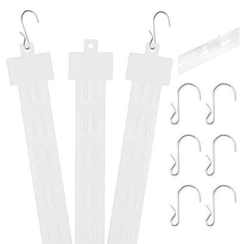 Pack of 25 12 Station Hanging Merchandise Strips with S Hooks, 21