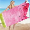 thumbnail image 2 of PFFRIZ Ultra Absorbent Quick-Drying Pool Towels, 30" x 60" Large Beach Towel Pack - Watermelon, 1 Pack 100% Cotton Velour Beach Towel Clearance, 2 of 7