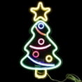 thumbnail image 2 of CIMAXIC christmas 1pc LED Lighting Neon Christmas Tree LED Neon Light Ornament Xmas Adornment,14.96"X8.27"X0.39", 2 of 5