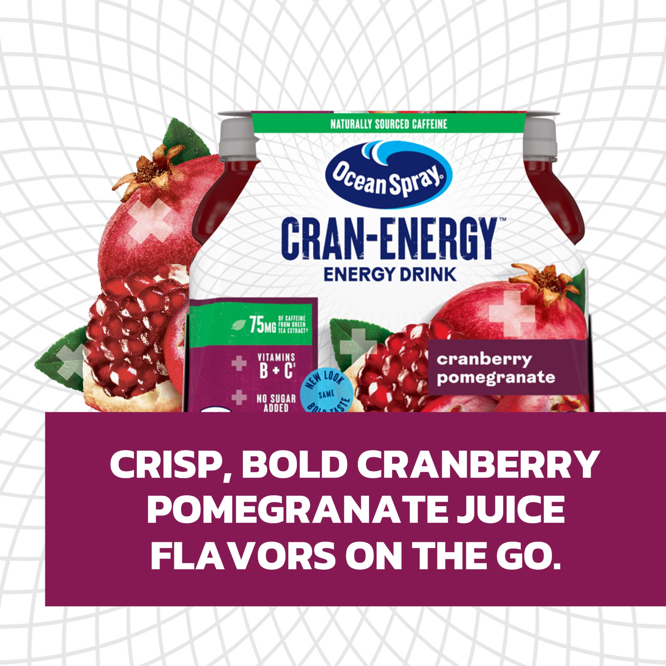 Ocean Spray® Cran-Energy™ Cranberry Pomegranate Juice Drinks, 10 fl oz Bottles, 6 Count