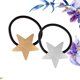 thumbnail image 2 of 2 bandas elásticas de metal con forma de estrella para el pelo, coleteros de aleación, accesorio para el pelo para mujeres y niñas (dorado y plateado)., 2 of 7