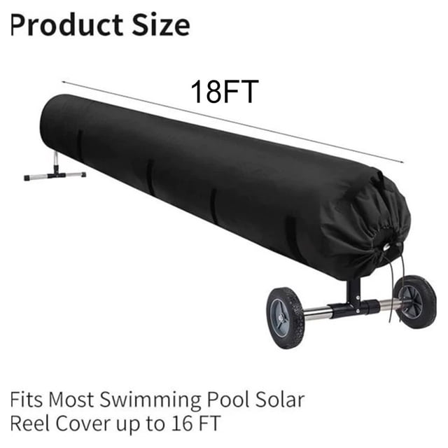 Mosiee 420D Waterproof Heavy Duty Pool Solar Reel Cover For Above Swimming Pool