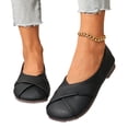 thumbnail image 6 of Yungyresw Women Slip On Work Shoes Round Toe Low Top Comfortable Office Casual Walking Shoes Soft Sole Fashion Ballet Flats Black 41, 6 of 9