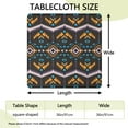 thumbnail image 2 of Stretch Elastic Hem Square Tablecloth 36x36 Inch, Boho Floral Design for Card Tables and Outdoor Use, 2 of 6