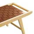 thumbnail image 5 of Modway Saoirse 47" Faux Leather Wood Bench in Natural Brown, 5 of 8