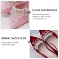 thumbnail image 2 of CIMAXIC Clips de Chaussures de Mariée 2 Pcs Clips de Chaussures en Perles Boucles de Chaussures de Mariée Décoratives Charmes de Chaussures, 3.35"X2.76"X0.59 Pouces, 2 of 5