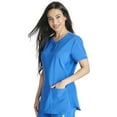 thumbnail image 4 of Cherokee Scrubs Top For Women Snap Front Henley CK749A, 4 of 5