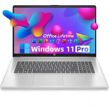 HP 17.3" FHD Laptop for Business and Students - with Office Lifetime License 2024, AMD Ryzen 5 7430U, Wi-Fi 6, Windows 11 Pro (32GB RAM | 2TB SSD)