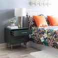 thumbnail image 3 of Allora Modern Two Drawer Wooden Nightstand with Two Drawers in Dark Green, 3 of 14