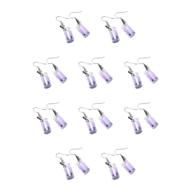Jumpingount 1 par de pendientes de té de la leche, joyería de moda, gotas colgantes para oreja de niña, colgantes colgantes, accesorios de moda, Type1 NO1