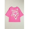 thumbnail image 5 of Plusashion Vibrant Star Patches Tee – Oversized, Effortless Style, 5 of 8