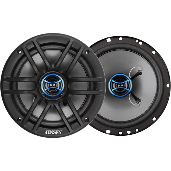 Jensen JS62 6.5" 2-Way Car Speakers Pair | 100W Peak | 50W RMS | Black