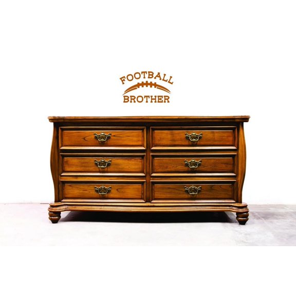 Custom Decals Football Brother Wall Art Size: 20 X 40 Inches Color: Brown