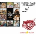 thumbnail image 6 of Custom Blankets with Photos, Personalized Picture Throw Blanket, Music Song Style Wedding Anniversary Birthday Customized Gifts for Couples Boyfriend Girlfriend Sister, 6 of 6
