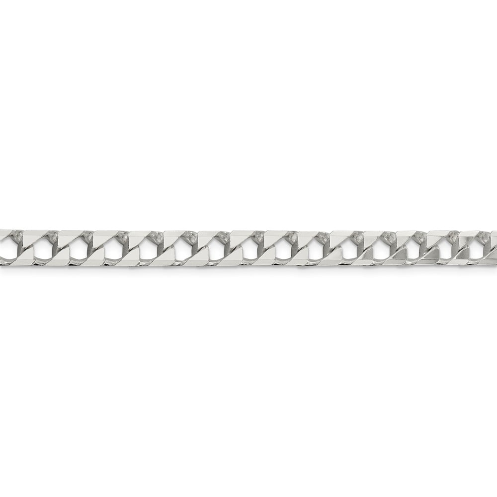 925 Sterling Silver Polished Open Curb Chain Necklace in Silver Choice of Lengths 20 22 24 26 and 6.25mm 6.75mm 8.6mm