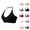Black, variant on Halter Racerback Bras for Women Adjustable Stretchy Seamless Wireless Plus Size Bralettes Everyday Bra