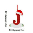 thumbnail image 3 of Lingouzi Christmas 26 Letter Ornaments, Christmas Initial with Red Hat Christmas Tree Ornaments, 26 Letter Hanging Pendant Ornaments for Xmas Tree Decorations, 3 of 3