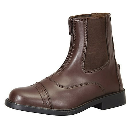 TuffRider Children's Front Zip Paddock Boots, Mocha,