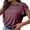 Red, variant on QASIEATN Women's Trendy Essentials Clothing: Pretty Sleeve Tee Neck Casual Solid Color Blouse Fall Fashion Outfits for Women