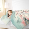 thumbnail image 4 of Homewish Ink Wash Cherry Blossom 7-Piece Twin Bedding,Japanese Art Print Bedding Comforter Set,Pink Green,Light Gray Reversible, 4 of 8