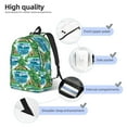 thumbnail image 3 of Disketp Hawaii Palms print Canvas Backpack Lightweight Travel Daypack Student Rucksack Laptop Backpack-, 3 of 5