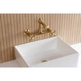 thumbnail image 2 of Kingston Brass KS7257AX English Country Double-Handle 2-Hole Wall Mount Bathroom Faucet in Brushed Brass, 2 of 8