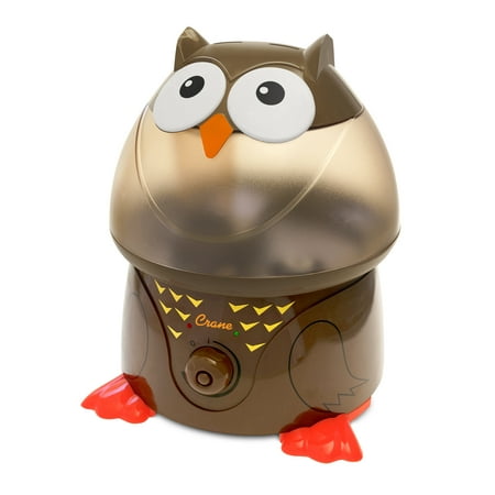 Crane Adorable Ultrasonic Cool Mist Humidifier for Kids, 1 Gallon, 500 Sq Ft Coverage, 24 Hour Run Time - Owl
