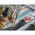 thumbnail image 4 of Ambesonne Cats Quilted Bedspread Set 3 Pcs, Delicate Kittens and Ice Cream, Queen Size, Multicolor Orange Green, 4 of 5
