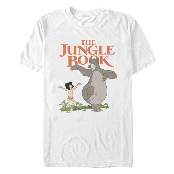 Men's The Jungle Book Baloo and Mowgli Logo  Graphic T-Shirt